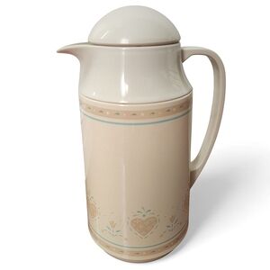Vintage Corning Thermique Quart Country Hearts Coffee Carafe